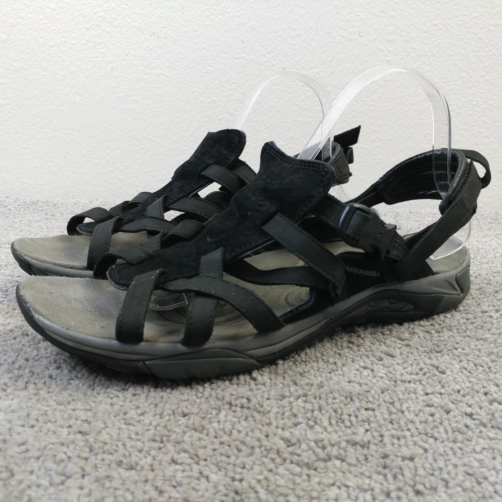 Merrell Siren Avin Womens 11 Black Slingback Sport Sandals J85260 Vibram Sole